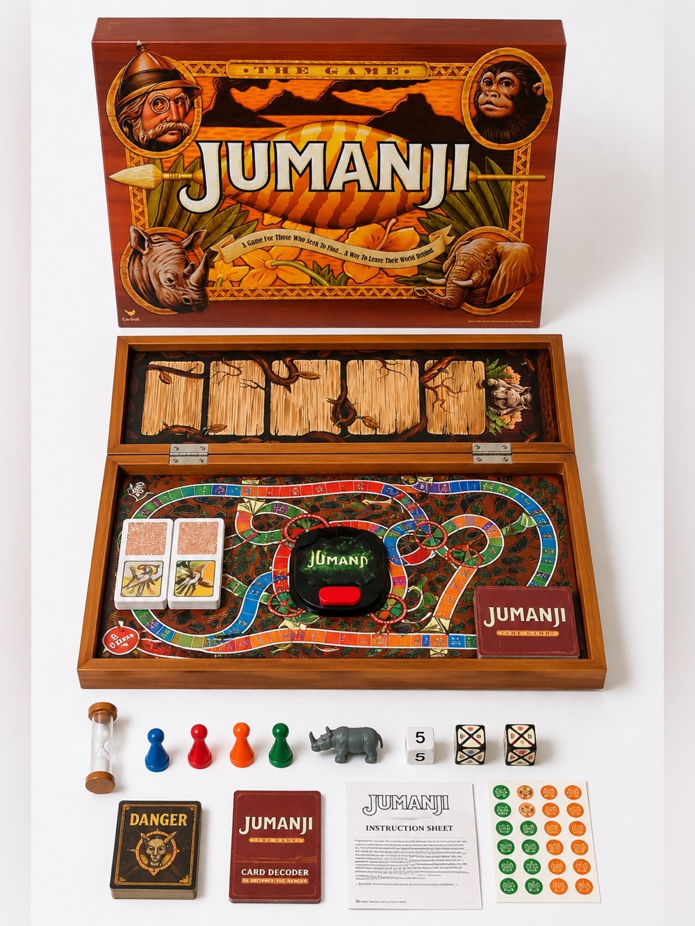 Jumanji Deluxe Wooden Board Game 2017 Spin Master Complete Electronic Center